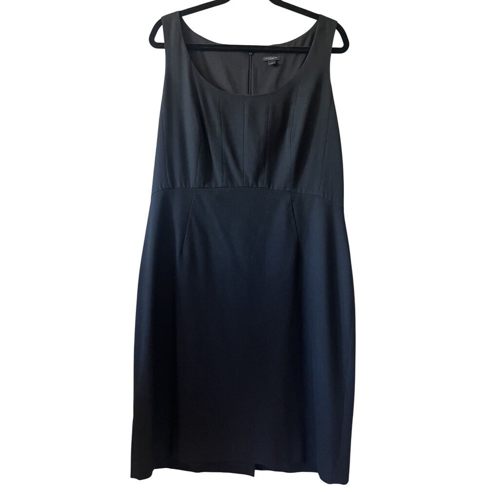 Ann Taylor Black Fiited Midi Dress 14